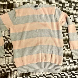 Great transitional sweater from brandy Melville. Light pink and blue stripes.